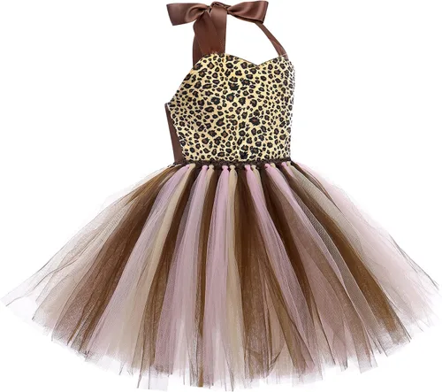 Vista 2 de FYMNSI Disfraz de animales de safari en la selva para niños y niñas, disfraz de fiesta de disfraces, diadema y cola para Halloween, cosplay, sesión