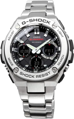Vista 3 de Casio G-Shock G-Steel Solar Analog Digital Reloj para hombre (negro) GST-S110D-1ADR GSTS110D-1A, pulsera, Digital