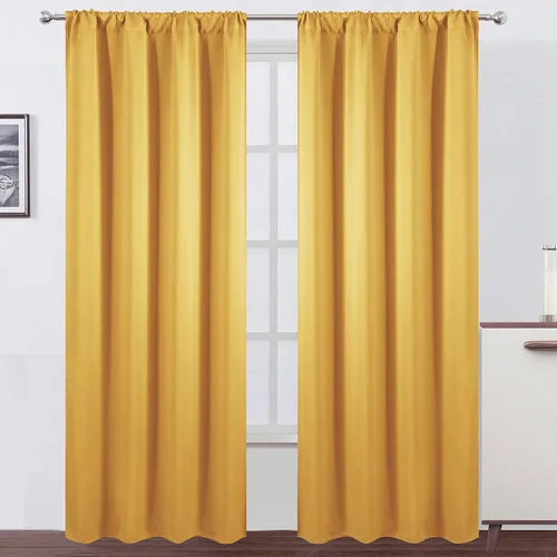 Vista 104 de LEMOMO Cortinas opacas de 42 x 54 pulgadas, juego de 2 paneles de cortinas con aislamiento térmico para oscurecer la habitación