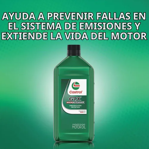 Vista 11 de Castrol GTX High Mileage 10W-30 - Aceite sintético para motor, 1 cuarto de galón, paquete de 6