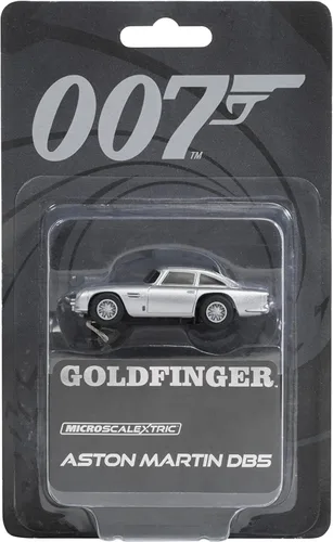 Vista 4 de Scalextric Micro James Bond Goldfinger Aston Martin DB5 1:64 Slot Race Car G2221, plateado