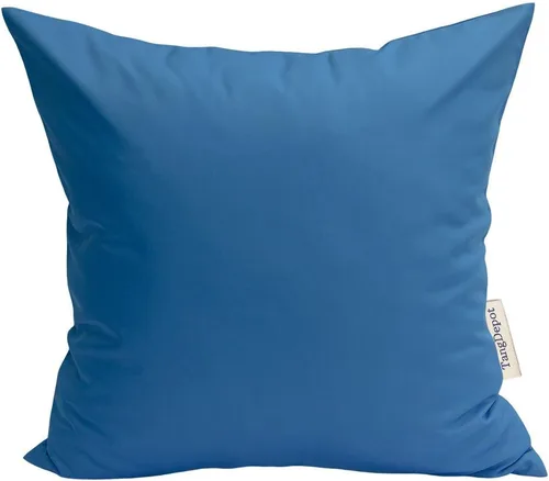 Vista 16 de TangDepot Fundas de almohada sólidas de seda sintética duradera, fundas de almohada cuadradas decorativas, fundas de almohada para interiores y Azul