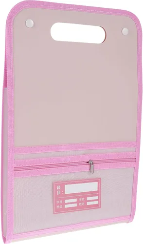 Vista 2 de MAGICLULU Carpetas expansibles con bolsillos, color rosa, plástico, tamaño A4, carta, paquete de 10