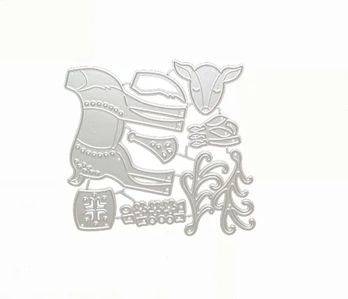 Vista 6 de Troqueles de metal de ciervo de Navidad para hacer tarjetas, plantillas cortadas para álbumes de recortes, álbum de fotos, papel decorativo