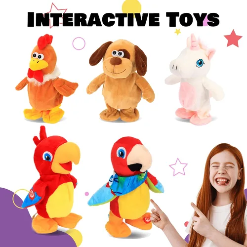 Vista 9 de Hopearl Pollo parlante, repite lo que dices asintiendo, regalo de amigos, de juguetes animados o de forma animada, eléctricos, para niños pequeños