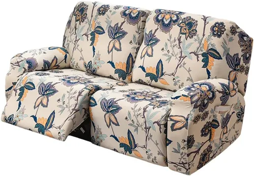 Vista 27 de Fundas elásticas para sillas reclinables, 4 piezas, fundas estampadas Lazyboy para sillón reclinable Lazyboy, funda de elastano suave para silla