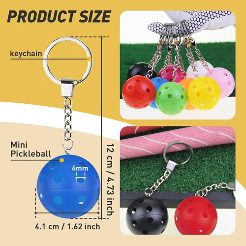 Vista 2 de Llaveros de pickleball - Mini adornos para amantes
