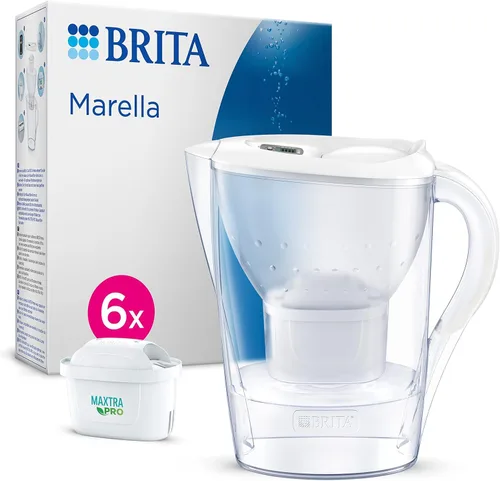 Vista 13 de BRITA Jarra con Filtro de Agua Marella Blanca (2,4 l) Incl. 1x Cartucho MAXTRA Pro All-in-1: Jarra Apta para frigorífico con memo Digital y Tapa