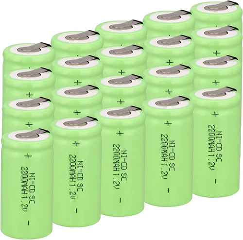 Vista 8 de Ni-Cd 1.2V 2200MAH Batería Recargable Sub C SC Baterías (Verde* 6)