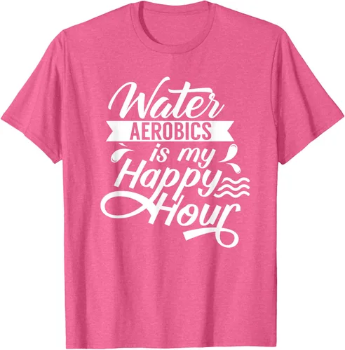 Vista 33 de Water Aerobics Is My Happy Hour Hobby Instructor Aqua Camiseta Negro
