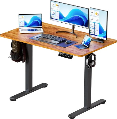 Vista 25 de BIZUM - Escritorio de pie eléctrico de 40x24 pulgadas con ajuste de altura y configuraciones de memoria, escritorio ergonómico para sentarse o estar