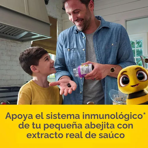Vista 4 de Zarbee’s Gomitas de suplemento de apoyo inmunológico de saúco para niños, vitaminas A C D3 E y zinc, extracto de saúco, sin gluten ni gelatina, sin