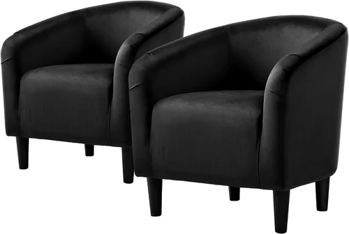 Vista 19 de Topeakmart Silla de barril, silla de acento de sherpa suave, silla auxiliar de club, estilo moderno, asiento profundo, sillón de barril para sala