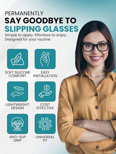 Vista 2 de Sports Vision World Premium - Almohadillas de nariz deslizantes con forma rectangular de silicona suave (rectángulo, blanco, 0.409 in x 0.236 in)