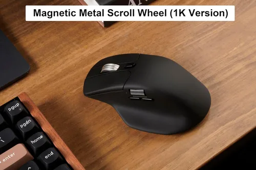 Vista 11 de Keychron M6 All Silent Wireless Gaming Optical Mouse, Tri-Mode 2.4 GHz/Bluetooth 5.3/Wired, PixArt 3395 Sensor, 26000 DPI, Ergonomic Lightweight