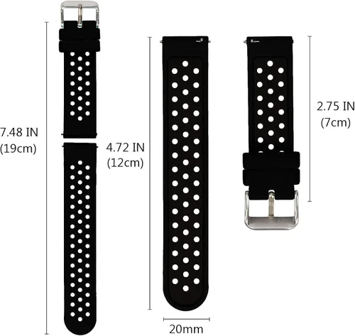Vista 6 de Correa de silicona universal para relojes de 18mm 20mm 22mm 24mm elige