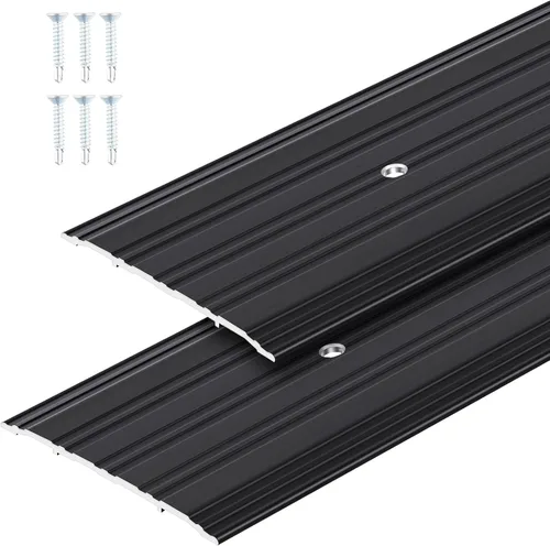 Vista 19 de Tandefio 2 unids 4" X 1/4" X 36" aluminio Saddle puerta umbral, plata Plateado