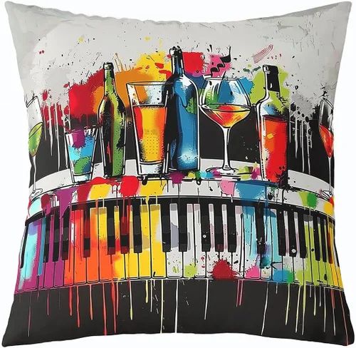 Vista 31 de Homewish Theater Cinema Poster Throw Pillow Covers (Pack of 1),Retro Movie Cushion Cover for Kids Boys Teens Popcorn Pillow Cases Movie Night Living