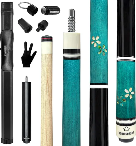 Vista 8 de HomeSeason Pool Cue Stick 58" Professional Billiard Canadian Maple Pool Stick with Leather Case & 13mm Tip, 18/19/20/21oz for Adults Pro Player 20oz