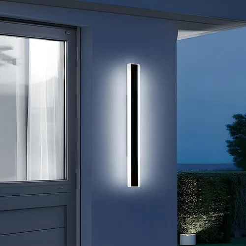 Vista 18 de Luces de Pared Modernas para Exterior de Casa, Apliques de Pared al Aire Libre de 23.6 Pulgadas, 3 Luces Color 3000K/4500K/6000K, Resistente al Agua