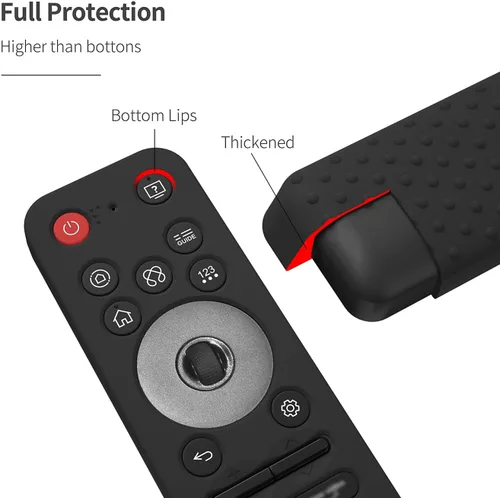 Vista 3 de Funda de silicona con control remoto para LG MR25GA, compatible con televisores inteligentes LG OLED 2025 C5, B5, G5, M5, con cordón (negro)