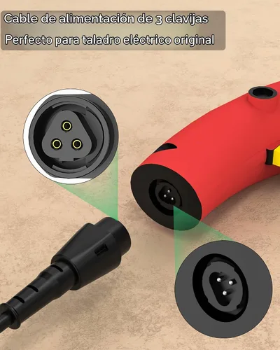 Vista 4 de WUKUR para cable Quik-Lok, cable de alimentación de 16.5 pies para herramienta eléctrica Milwaukee