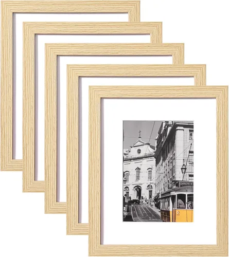 Vista 92 de eletecpro Juego de 5 marcos de fotos de 8 x 10 pulgadas, collage de fotos, decoración de pared, fotos de 5 x 7 con paspartú o de 8 x 10 pulgadas sin
