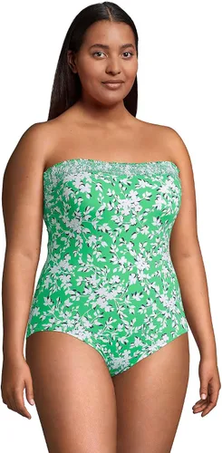 Vista 3 de Lands' End Draper James x Bandeau - Traje de baño de una pieza para mujer