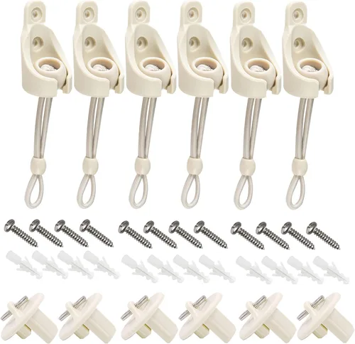 Vista 14 de Paquete de 3 tapas universales con anillo de tracción, piezas de repuesto para persianas enrollables para exteriores e interiores (beige)