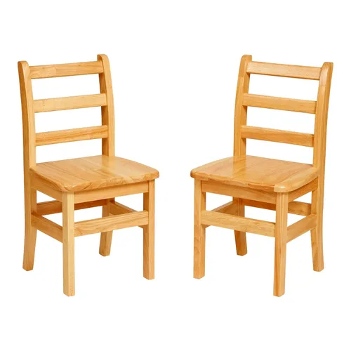 Vista 15 de Silla ECR4Kids montada con espalda escalonada de 3 peldaños, Natural, 2