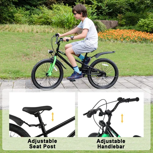 Vista 4 de Glerc Fantacy Kids Bike, 12-20 Inch Children Bicycle for 2-13 Years Old Boys Girls, Kids Bicycle with Water Bottle Holder & Headlight & Training