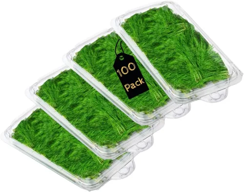 Vista 7 de Recipientes de postre (paquete de 25 – 6 x 6 x 3) contenedores de plástico desechables para alimentos, contenedor de alimentos transparente