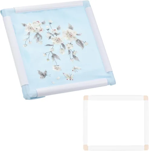 Vista 19 de PATIKIL Aros de bordado, marco universal de aro para bordar, reutilizable, cuadrado, rectangular, de plástico, para manualidades, costura