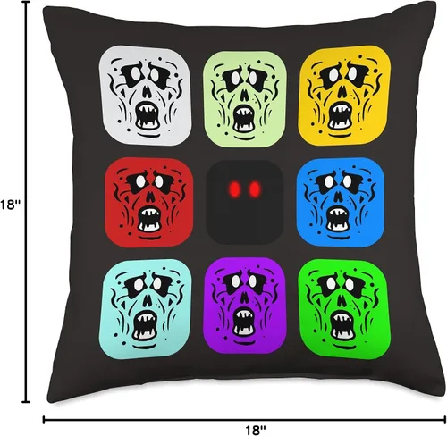 Vista 4 de Roblox Rush Zombies - Almohada de 18 x 18 pulgadas, multicolor
