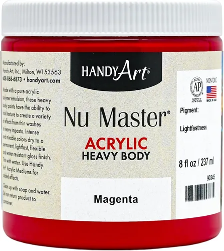 Vista 26 de Handy Art Nu Master - Pintura acrílica de cuerpo pesado, 8 onzas, color rojo brillante