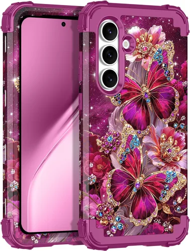 Vista 9 de Rancase para Galaxy S25, Funda de tres capas, protección resistente a los golpes, paraguas de plástico duro + funda protectora de goma de silicona