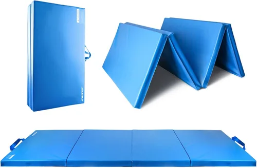 Vista 13 de RitFit Upgraded Folding Exercise Mat, 2 Inch Thick Gymnastics Mat Negro (2' x 8')