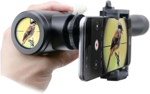 Vista 4 de Adaptador de cámara para mira de rifle Starboosa - Adaptador de cámara para smartphone para caza y observación de aves - Ángulos duales