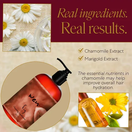 Vista 4 de WEN by Chaz Dean Acondicionador limpiador – Acondicionador limpiador para cabello, champú y acondicionador Cowash para cabello fino o rizado