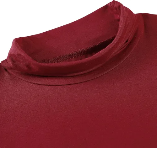 Vista 6 de nine bull Camisetas térmicas casuales para hombre, manga larga, ajustadas, básicas, suaves, ligeras, cuello alto