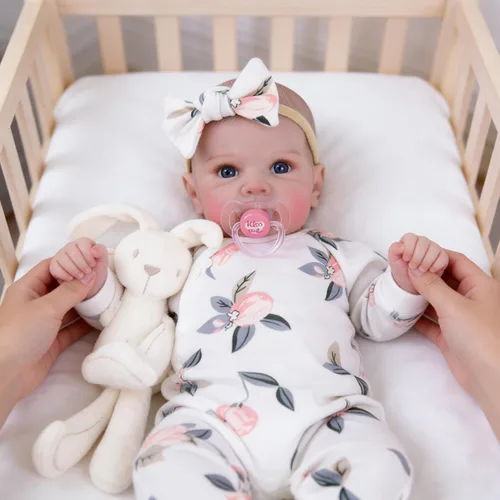 Vista 8 de Milidool Muñecas de bebé recién nacidas realistas de 20 pulgadas con cuerpo posable, muñecas de bebé de la vida real con accesorios para niñas