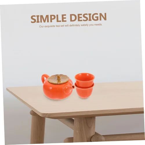 Vista 9 de Juego de té de porcelana de 3 piezas, tetera y tazas de cerámica Teaware Set Kung Fu Teapot