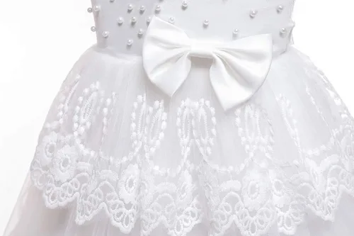 Vista 9 de Vestido para niña de flores para desfiles, vestidos formales de fiesta, boda, bordado de flores 3D, vestido de fiesta de encaje de tul