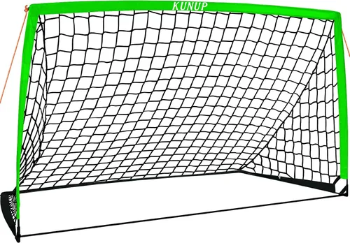 Vista 23 de Portería de fútbol portátil de 5 x 3, 6 x 4, 9 x 5 pies, para patio trasero, red de práctica de fútbol plegable con bolsa de transporte para niños