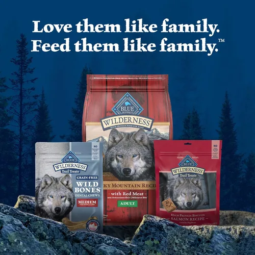 Vista 9 de Blue Buffalo Wilderness Wild Bones - Golosinas dentales masticables sin granos, tamaño mediano, bolsa de 27 onzas Reduces Tartar & Plaque
