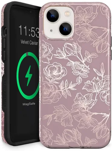 Vista 33 de VELVET CAVIAR Funda para iPhone 13 con estampado de leopardo y guepardo negro, compatible con MagSafe, probada en caídas de 10 pies