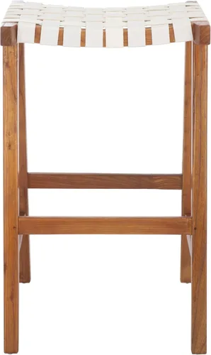 Vista 9 de Safavieh Home Collection Abreu - Taburete rectangular de madera maciza de 30 pulgadas (totalmente montado)
