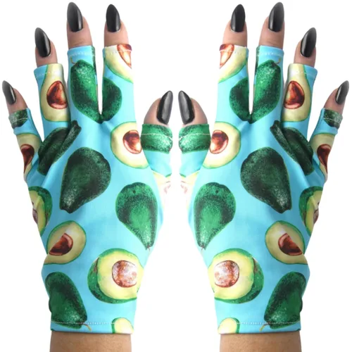 Vista 40 de ManiGlovz - Guantes de uñas originales con protección UPF 50+ UV Manicura de gel y guantes anti UV sin dedos para mujeres Se pueden utilizar