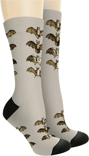 Vista 2 de Vintage Retro Anatomical Bats Novelty Crew Socks