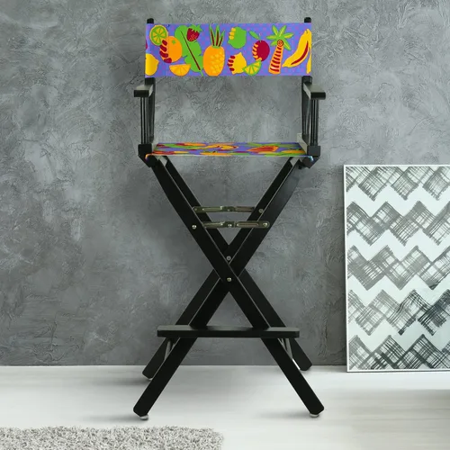 Vista 2 de Casual Home Silla de Director de 30" Marco Negro Fruta Calypso